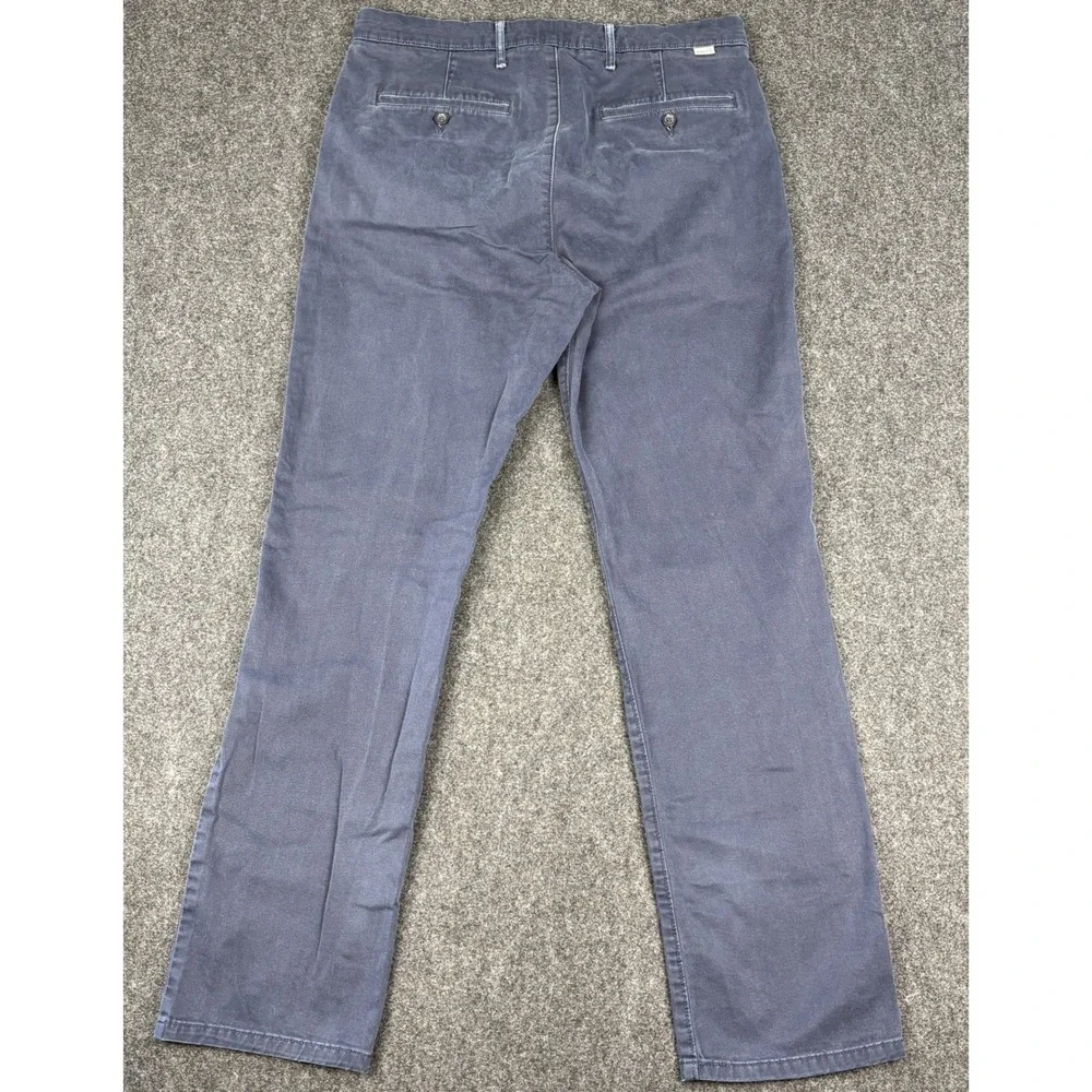 Levis Mens Chino Pants Navy Blue Straight Leg Cotton Twill W34 L34 18201-0037